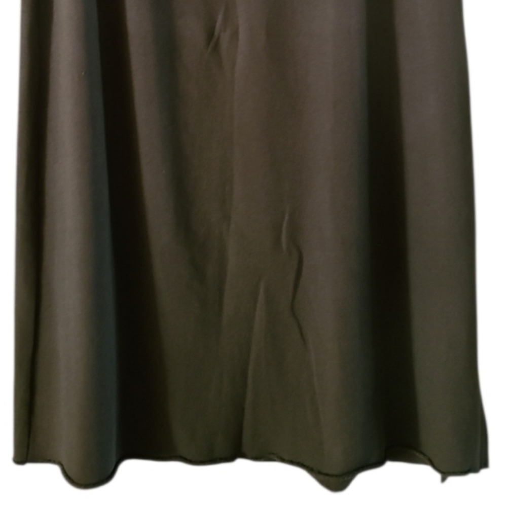 NWOT Eileen Fisher A Line Midi Side-Slit Skirt Khaki Green 100% Organic Cotton - Picture 6 of 17